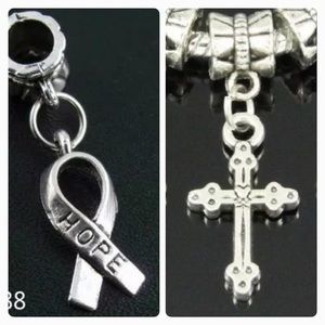 Hope Ribbon Cancer Awareness, Cross charm